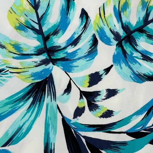 Sonnet Shores Skirted One Piece Bathing Suit 6 Leaf Print Full Coverage … - Picture 5 of 13